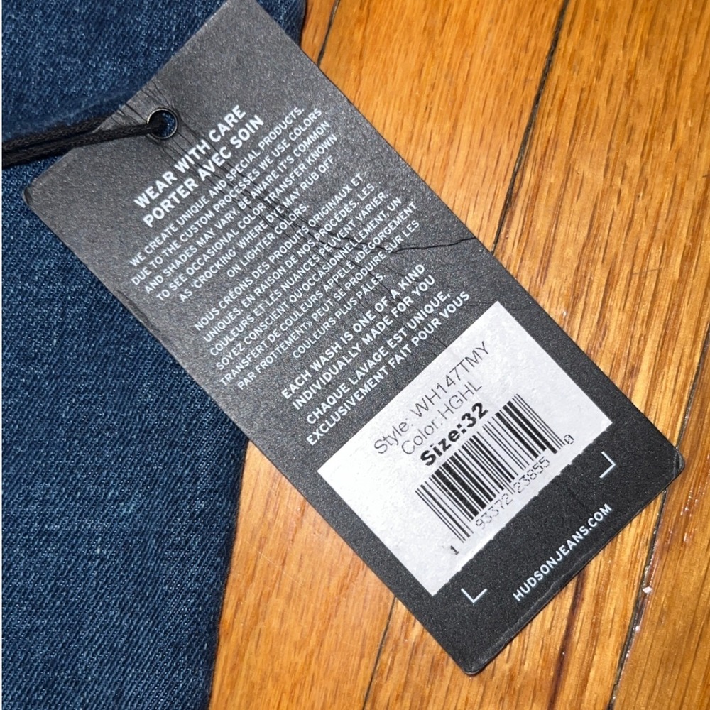 Hudson Barbara High Waist Bootcut Jeans Size 32 Cyclone Dark Wash Indigo Denim - Picture 9 of 16
